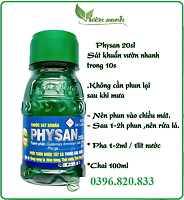 Dung dịch sát khuẩn trừ nấm bệnh cây trồng Physan 20 SL chai 100ml