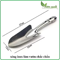 XẺNG LÀM VƯỜN INOX (sắc, bền, chắc chắn), dụng cụ làm vườn thiết yếu cho mọi nhà