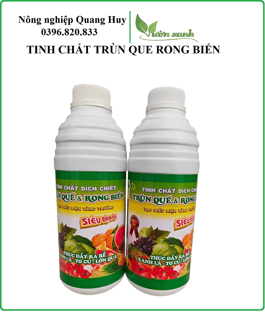 Tinh chất dịch chiết trùn quế & rong biển siêu đậm đặc 1L, dinh dưỡng dễ hấp thụ cho mọi loại cây