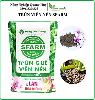 Phân Trùn Quế Sfarm Viên Nén 1kg bón cho nhiều loai cây, an toan cho rễ, dinh dưỡng dễ hấp thụ