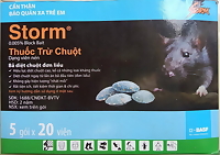 Gói diệt chuột STORM 20 viên, bả diệt chuột sinh học an toàn, cực nhạy
