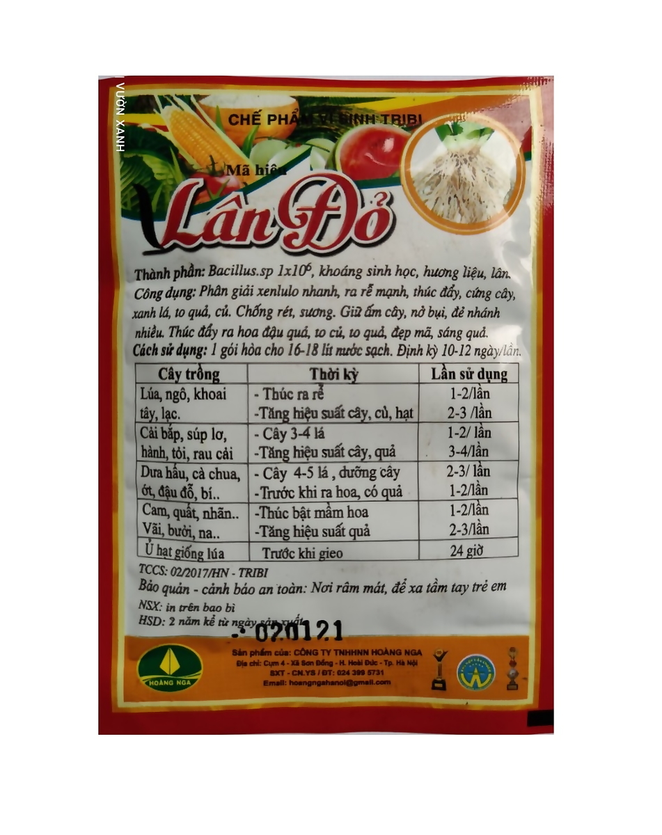 Phân bón Lân đỏ bổ sung nấm Trichoderma, khoáng sinh học giúp cây phát triển bền vững, khỏe từ gốc 40gr/ gói