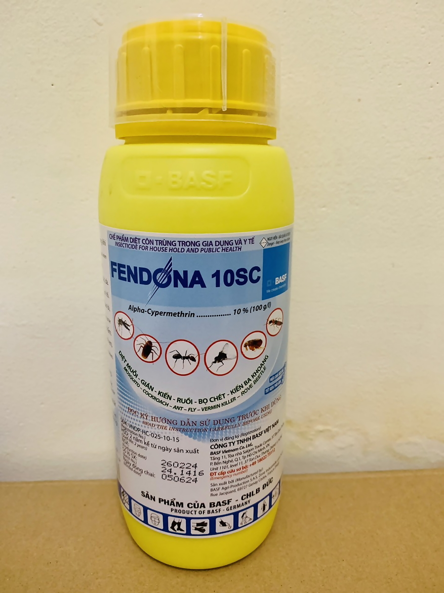 Dung dịch trừ muỗi, kiến, gián... Fendona 10SC, trừ muỗi sốt xuất huyết