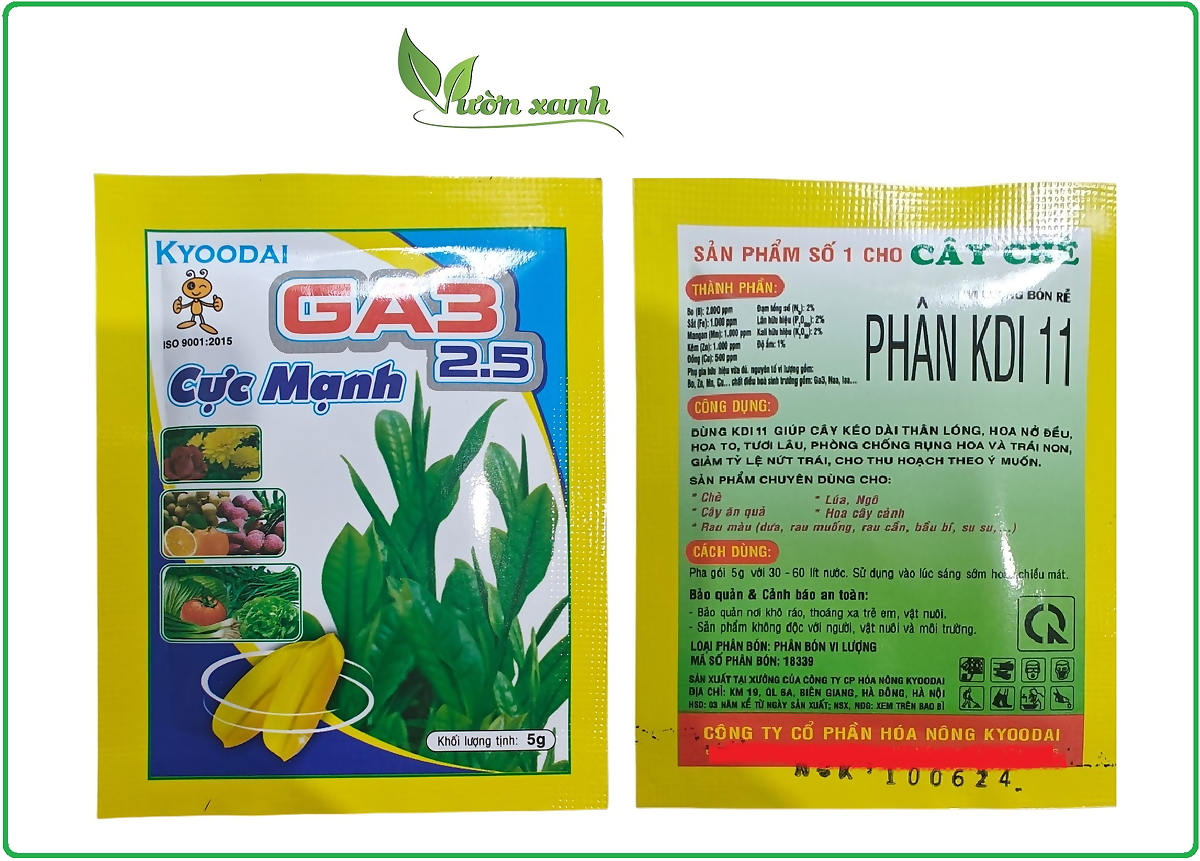 Chế phẩm GA3 kích thích bật chồi cây trồng cực mạnh, tác dụng nhanh từ 3-5 ngày, dùng cho hồng, mai, kiểng lá,.