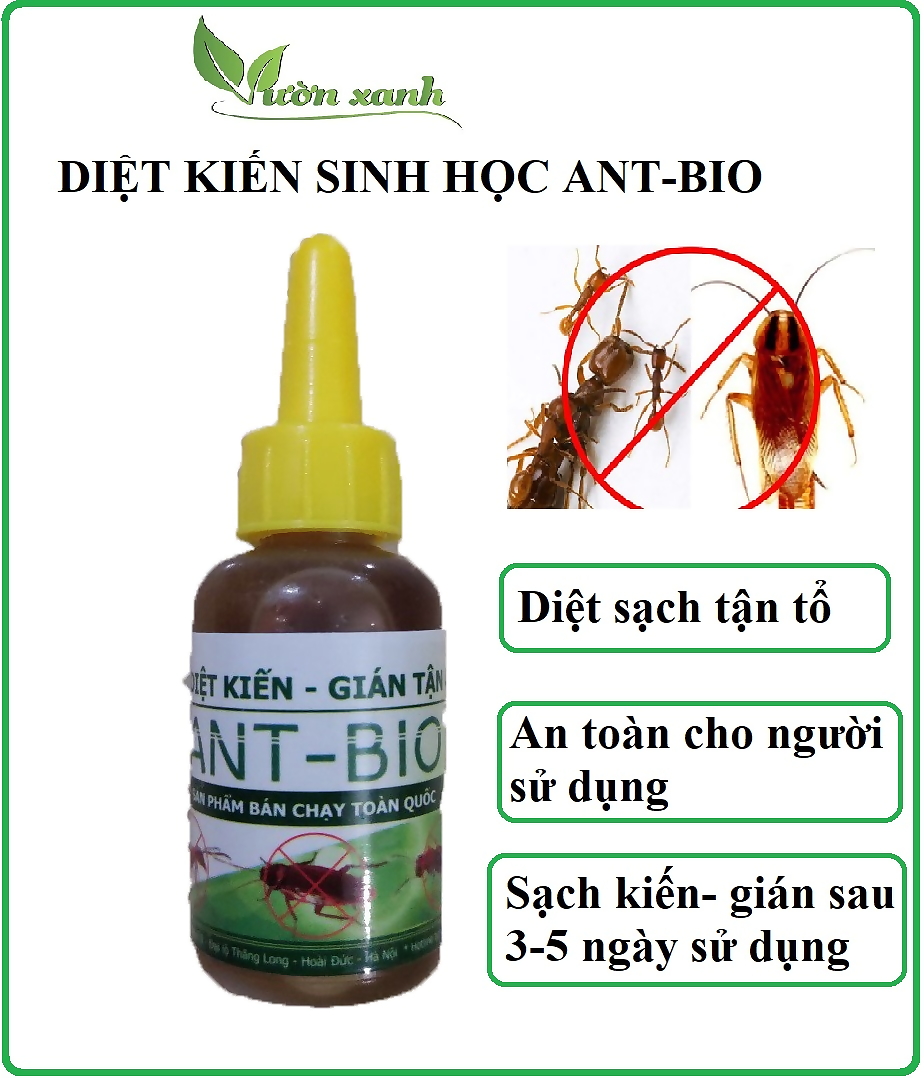 Ant Bio 10ml - Chế phẩm diệt kiến tận gốc - diệt gián sinh học lọ nhỏ giọt, an toàn cho gia đình