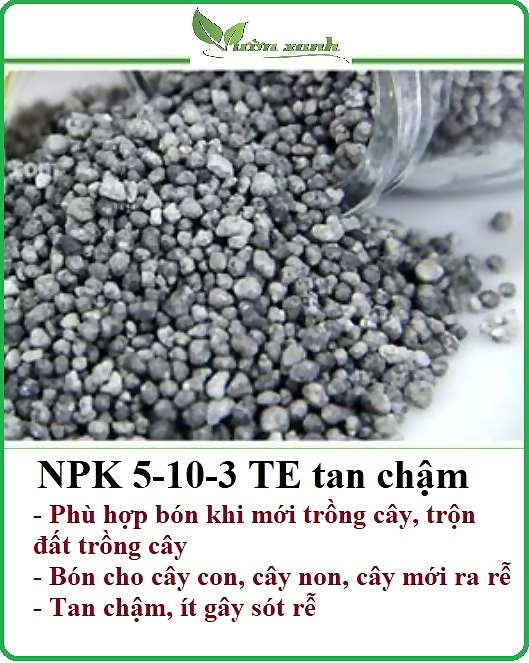 500gr- Phân bón NPK Lâm Thao 5-10-3 +TE bón gốc, phân bón lót khi trồng