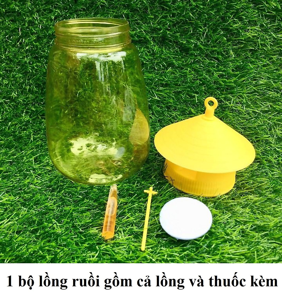 Lồng bẫy ruồi vàng - Dụng cụ bẫy ruồi vàng kèm ống dẫn dụ