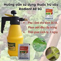 Chế phẩm sinh học chuyên trừ trĩ trên hoa, cây cảnh RADIANT 60SC