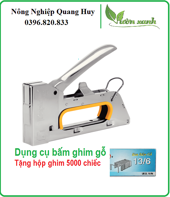 Dụng cụ dập ghim gỗ cầm tay Rapid -Thụy Sỹ (tặng hộp ghim 13/6 5000 ghim)