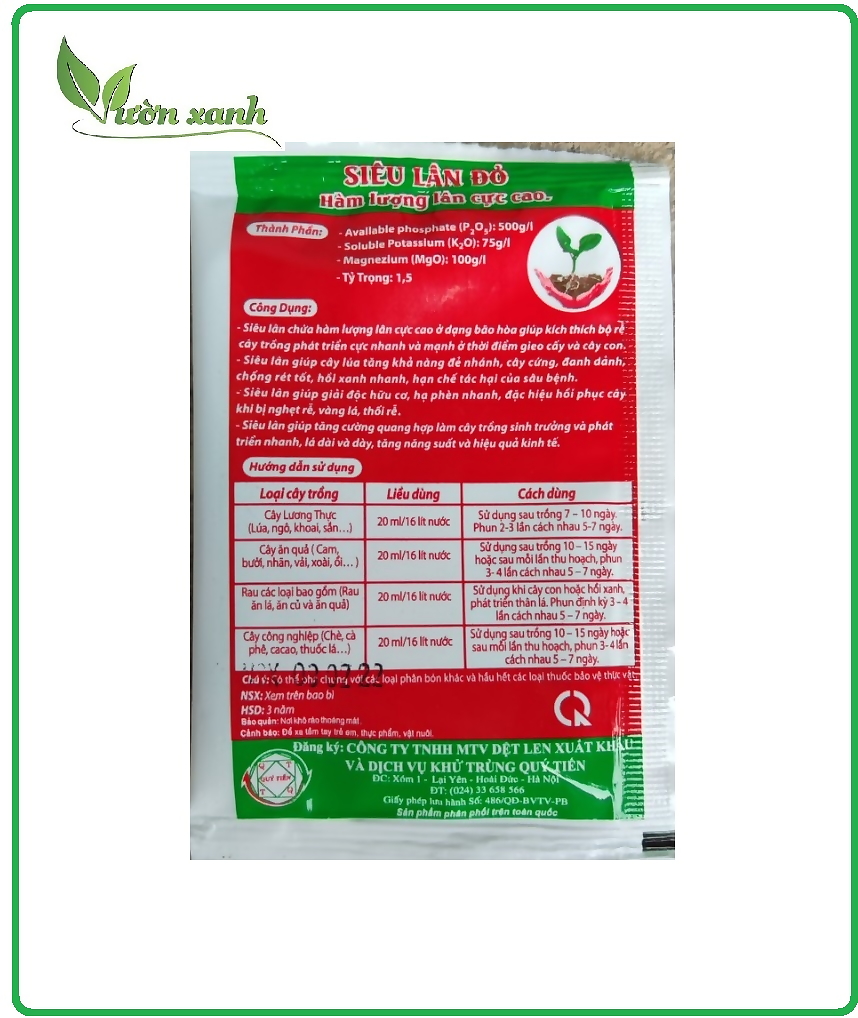 Phân bón lá Siêu lân đỏ Ra rễ cực mạnh dùng hiệu quả cho lan, cây cảnh trồng chậu