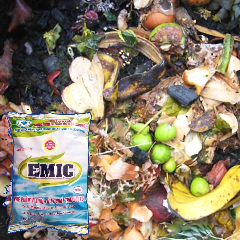 Set 2 gói chế phẩm ủ phân hữu cơ, đậu tương EMIC và EMZEO