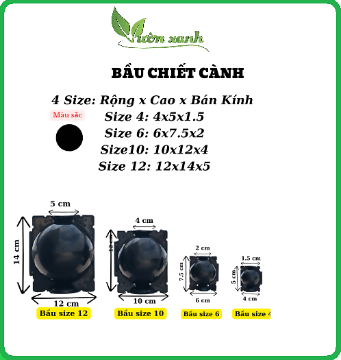 Bầu nhựa chiết cành các loại, tăng khả năng ra rễ, bảo vệ bẩu chiết tối đa, dụng cụ chiết cành tiện lợi
