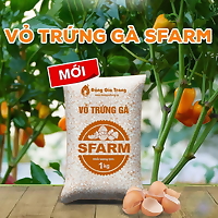 1kg - Phân Vỏ Trứng Gà Sfarm- Bổ Sung Canxi Cho Cây, phòng tránh sên, sâu cuốn chiếu