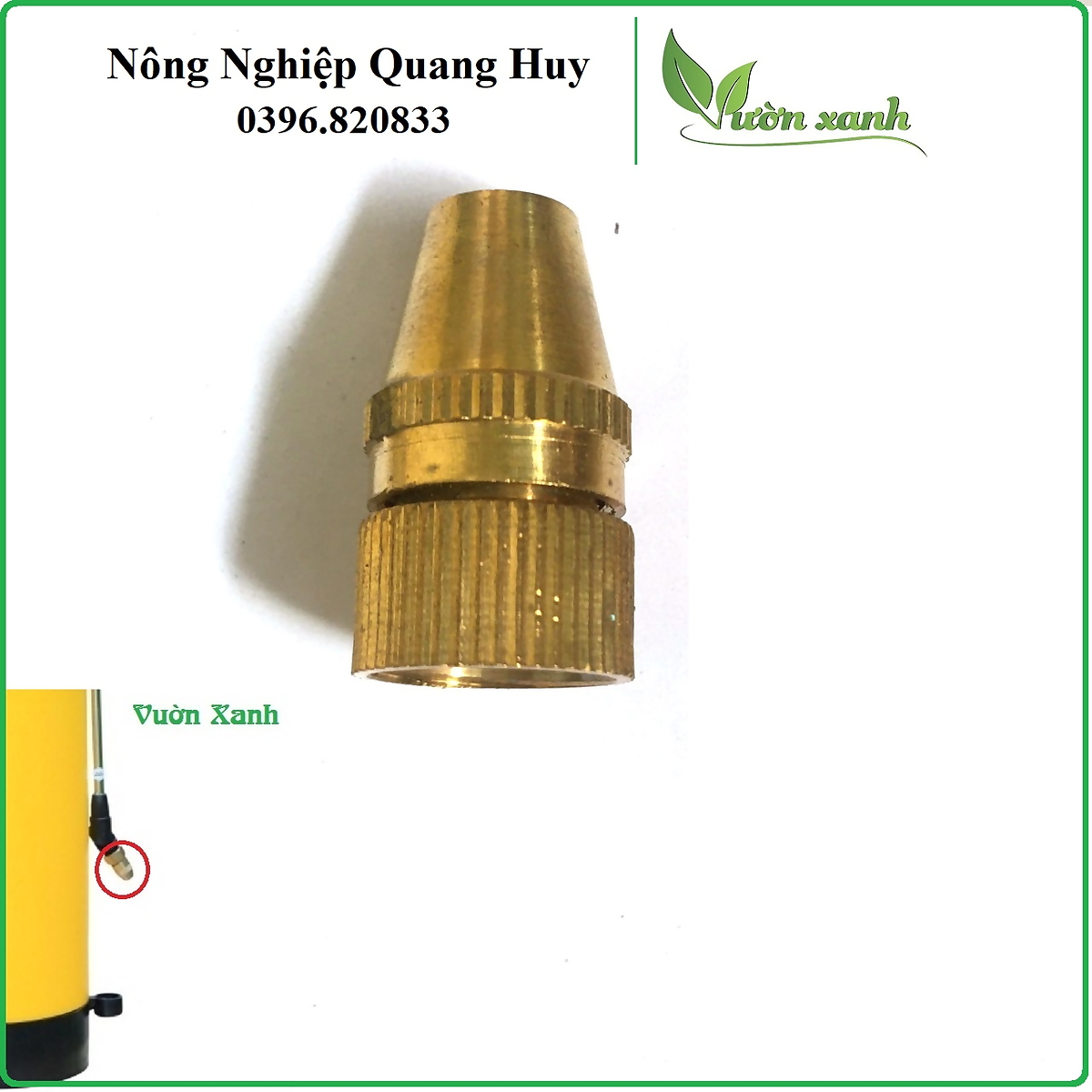 Béc phun sương bằng đồng dùng cho bình tưới Dudaco