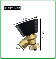 Đầu Vòi Phun, béc phun  Tăng Áp Bằng Đồng Điều Chỉnh Chế Độ Phun Cây, Tưới Lan