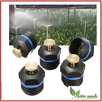 Béc phun mưa Nhựa, tưới cây điều chỉnh lưu lượng nước ren 21, BÉC QUẠT phun tưới cây dùng cho vườn cây, công viên