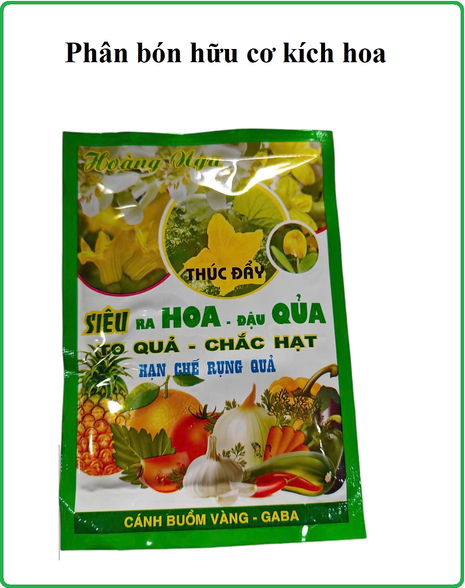 Phân bón hữu cơ kích hoa đậu quả chuyên dùng cho bầu bí, dưa leo, mướp, đậu,.... gói 20gr