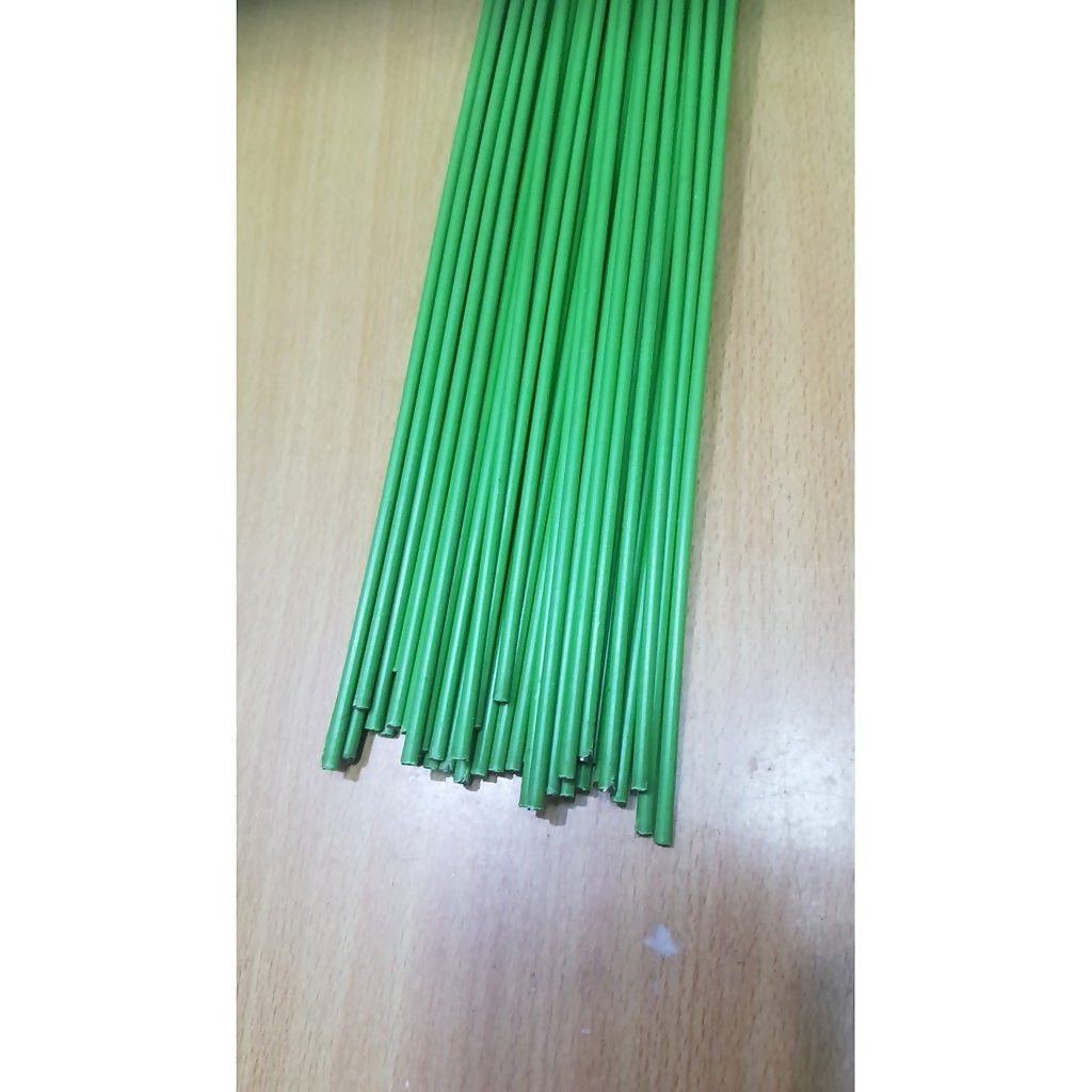 1kg -Cây kẽm bọc nhựa uốn cành lan, que cắm cành lan hồ điệp que uốn cành lan (nâu/ xanh lõi trắng)