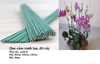 1kg -Cây kẽm bọc nhựa uốn cành lan, que cắm cành lan hồ điệp que uốn cành lan (nâu/ xanh lõi trắng)