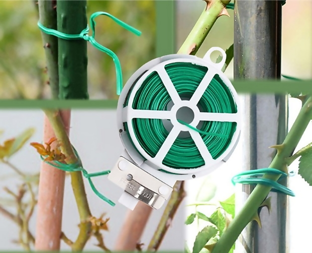 Cuộn dây kẽm bọc nhựa cố định cành hoa, cây cảnh, cố định dây điện, dây mạng...20m, 50m, 100m