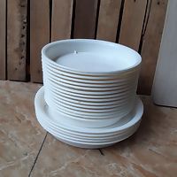 ( nhiều cỡ) Đĩa lót chậu cây, chậu hoa tròn trắng các loại, chống chảy bẩn ra sàn