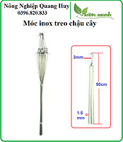 Móc inox treo chậu lan 4 dây dài 90cm, móc inox k rỉ, chuẩn đẹp